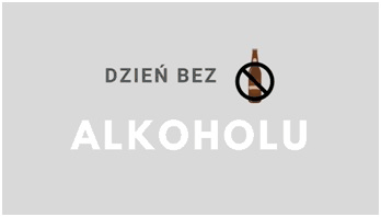 Szary baner z napisem dzień bez alkoholu